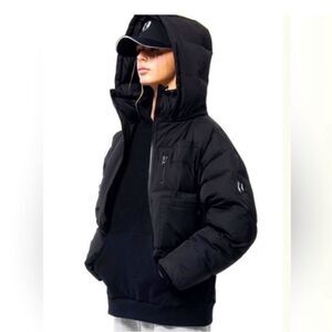 VHNY Crooped Puffer Jacket NWT size XL black